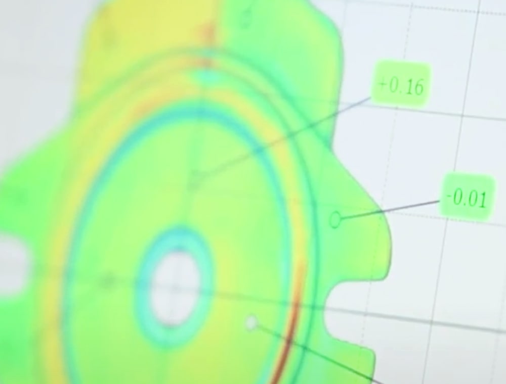 grafico scansione 3d pezzo ghisa